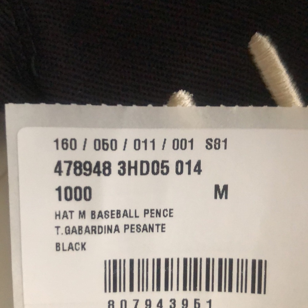 Gucci Black Baseball Cap Pence T.Gabardina Pesante - Picture 10 of 10